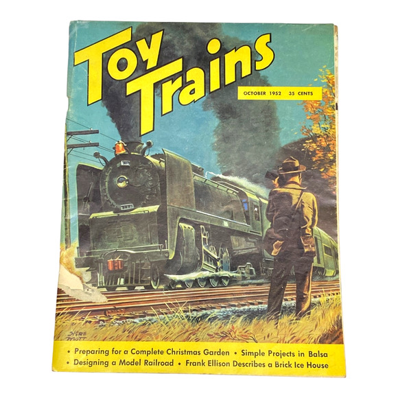 Toy Trains 1952 June Herb Mott Cover and Oct Frank Ellison Layout Magazines A988 - Picture 4 of 8